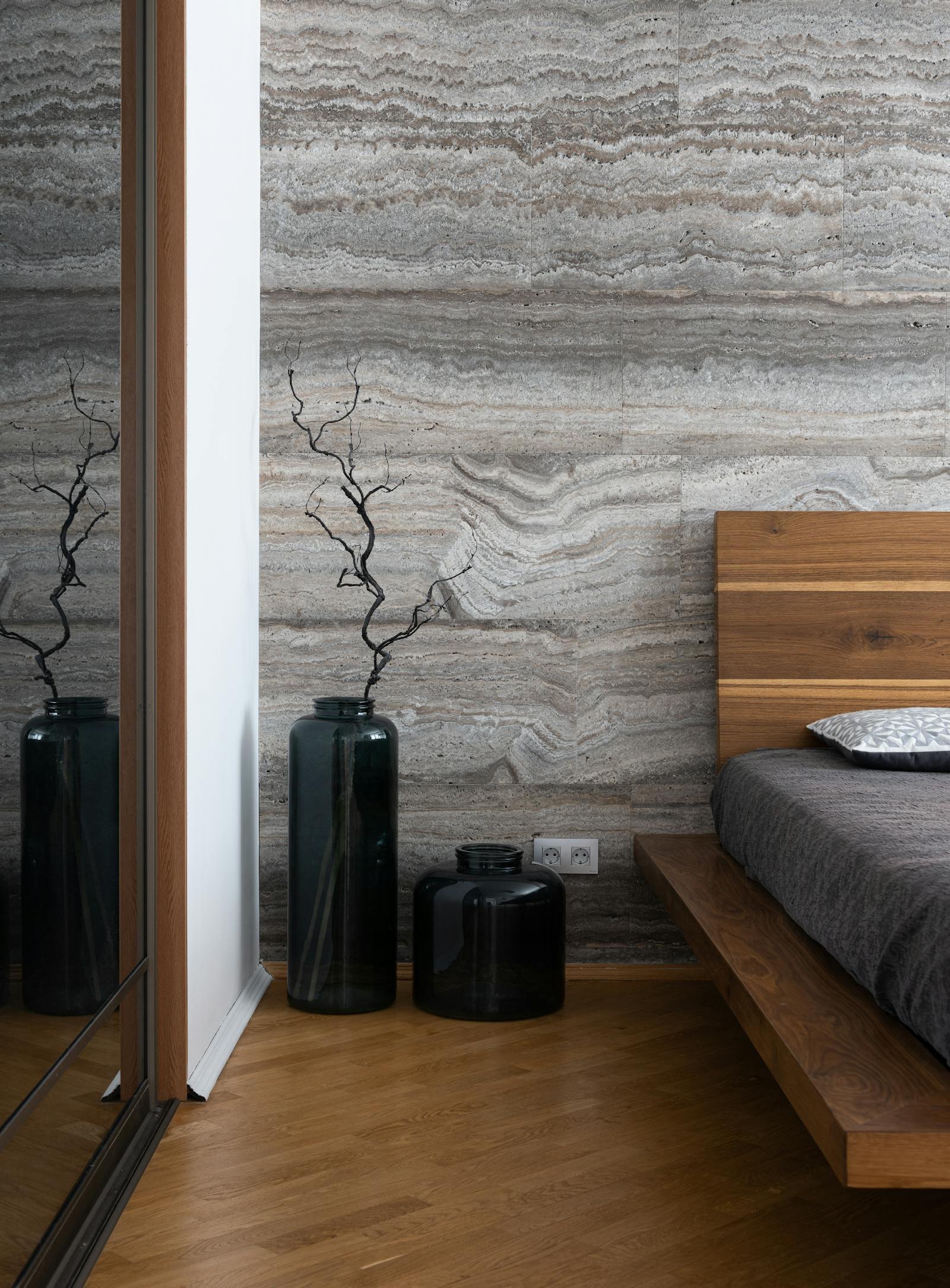 Cool white pillows on a clean bed
