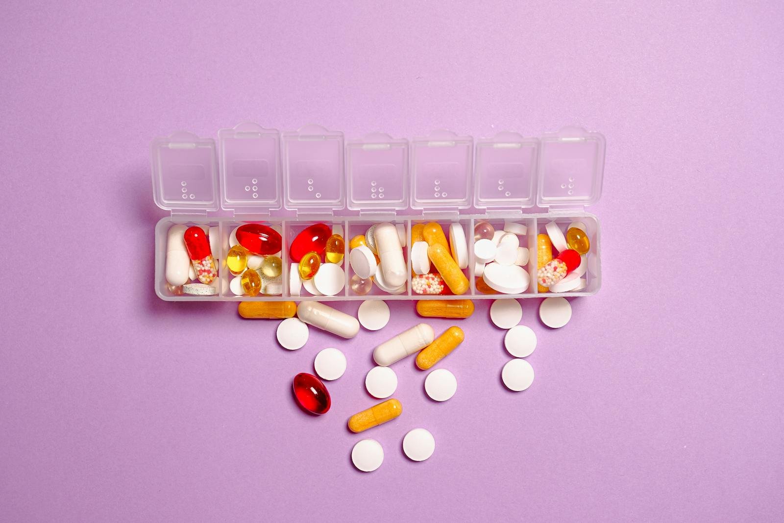 Pills on table